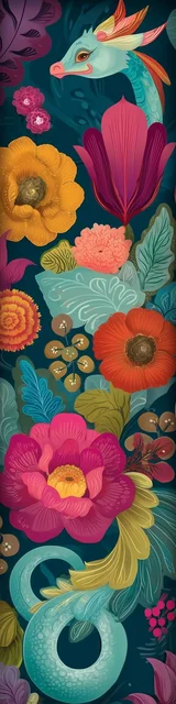 Free printable dragon bookmark featuring skinny green dragon